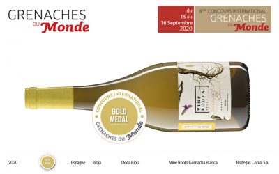 Vine Roots Garnacha Blanca 2019 Medalla de Oro en el concurso Grenaches du Monde