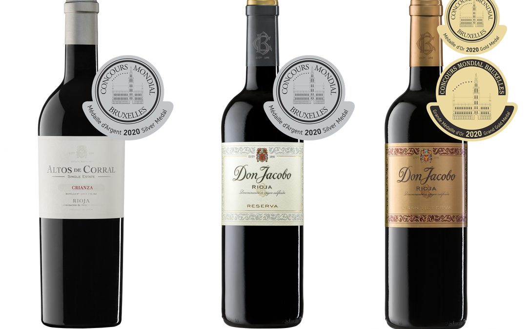 Bodegas Corral · Don Jacobo | Vinos de Rioja y Enoexperiencias | Medallas de Oro, Plata y Trofeo especial Sylvain para tres de nuestros vinos en el 27º Concurso Mundial de Bruselas