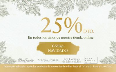25% de Descuento en todos los vinos de Boegas Corral con el código «NAVIDAD25»